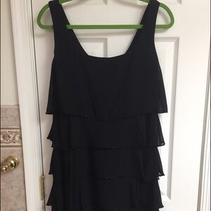 Elegant Black Layered Dress